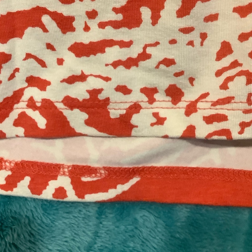 Talbots Coral Summer Women V-Neck crossover front top Size Medium Petite Resale - Picture 13 of 16
